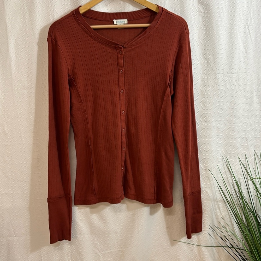Sundance Thermal button down burnt orange Long Sleeve Shirt